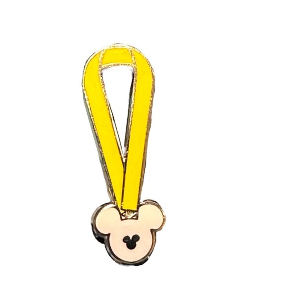 Disney Hidden Mickey Trading Pin Yellow Lanyard 2010 1 of 5 Collection Authentic - Picture 2 of 4